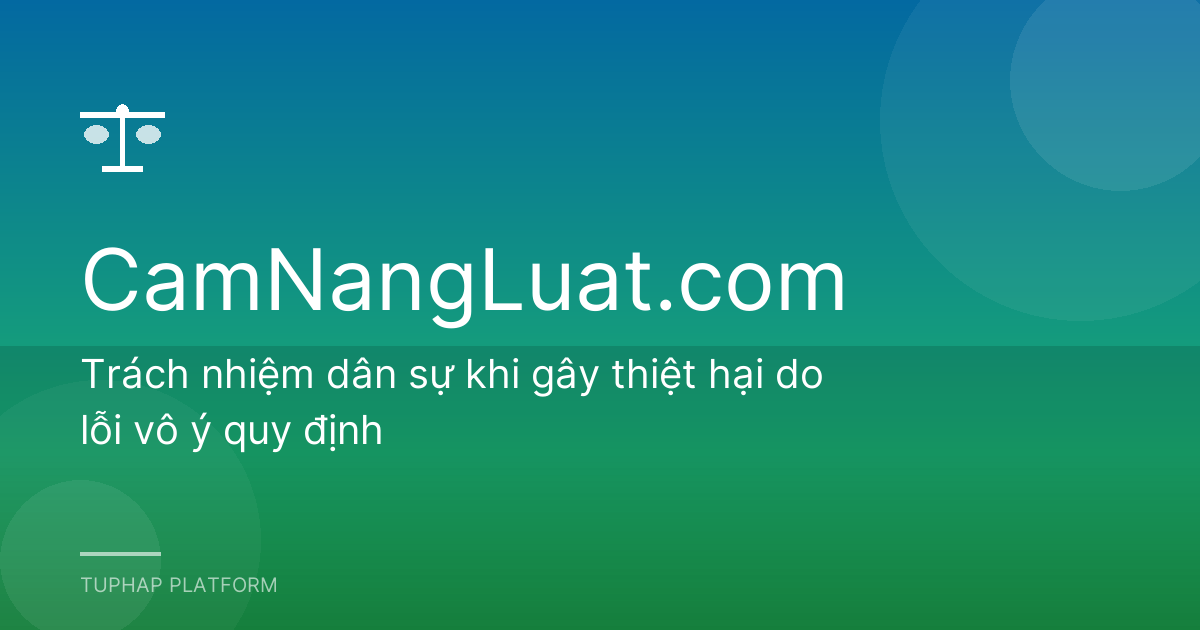 Trách nhiệm dân sự khi gây thiệt hại do lỗi vô ý quy định